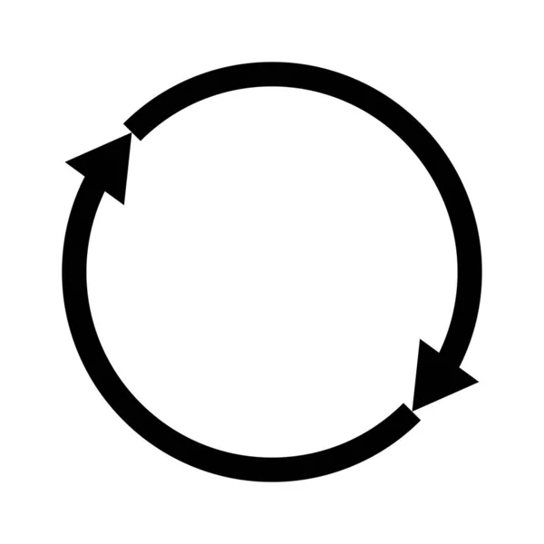 Circular Flechas Círculo Como Repetición Reciclaje Icono Del Ciclo Símbolo — Archivo Imágenes Vectoriales