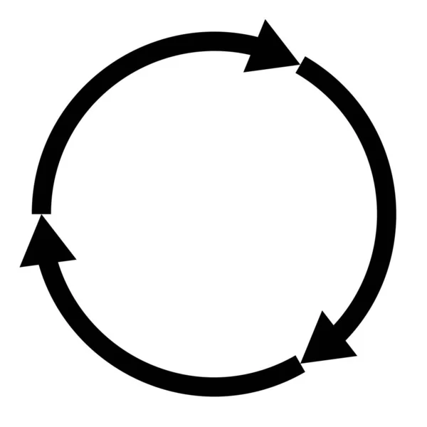 Circular Flechas Círculo Como Repetición Reciclaje Icono Del Ciclo Símbolo — Vector de stock