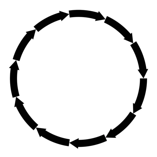 Круговые Круговые Стрелки Повторение Переработка Значок Цикла Символ — стоковый вектор