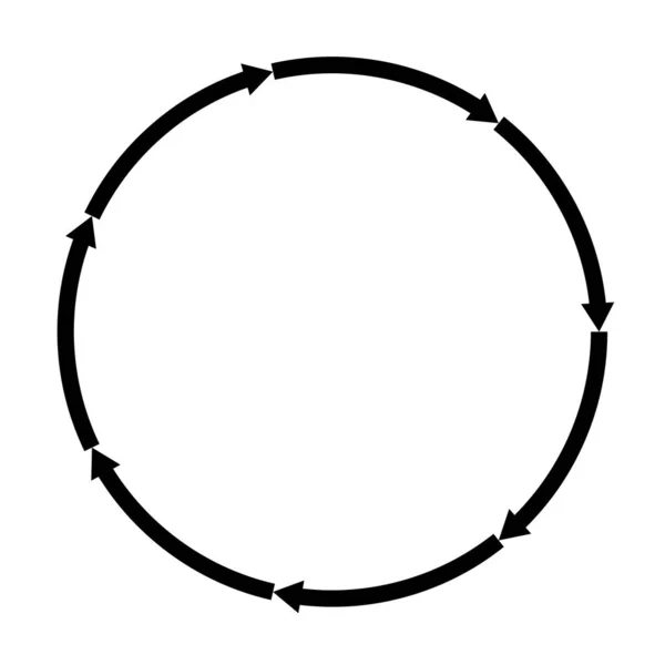 Kreisförmige Kreisförmige Pfeile Als Wiederholung Recycling Zyklussymbol Symbol — Stockvektor