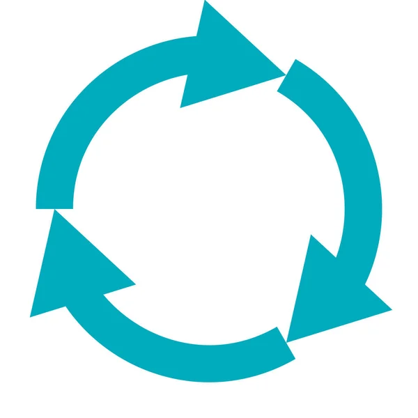 Circular Setas Círculo Como Repetição Reciclar Ícone Ciclo Símbolo —  Vetores de Stock