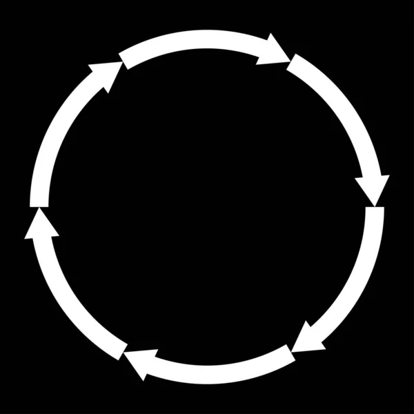 Circular Setas Círculo Como Repetição Reciclar Ícone Ciclo Símbolo —  Vetores de Stock