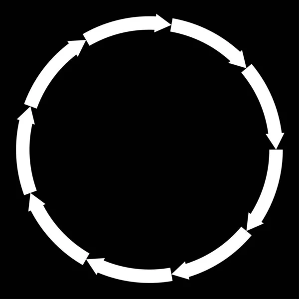 Circular Setas Círculo Como Repetição Reciclar Ícone Ciclo Símbolo — Vetor de Stock