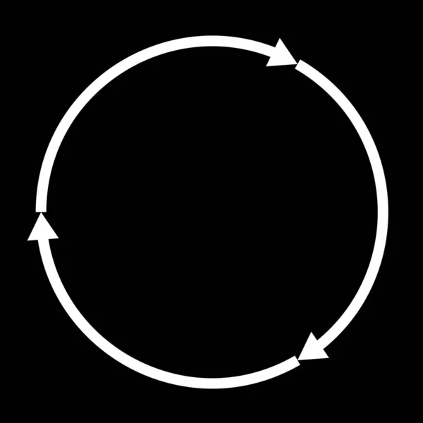 Kreisförmige Kreisförmige Pfeile Als Wiederholung Recycling Zyklussymbol Symbol — Stockvektor