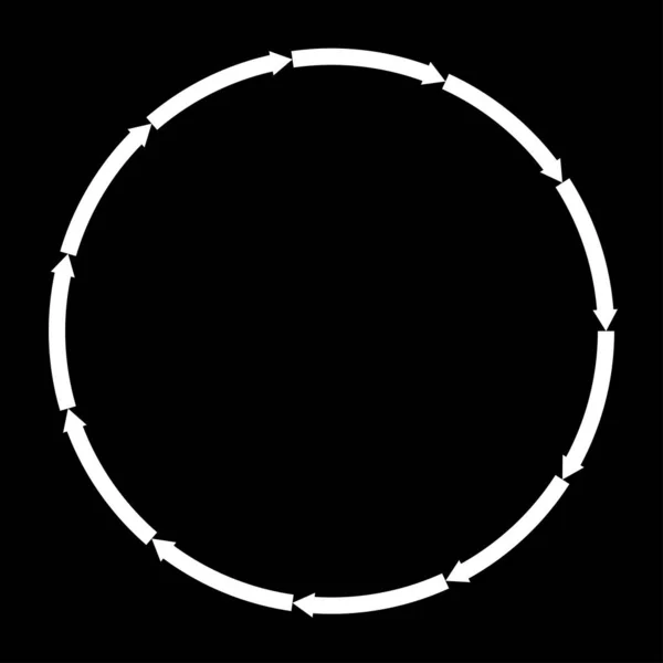 Kreisförmige Kreisförmige Pfeile Als Wiederholung Recycling Zyklussymbol Symbol — Stockvektor