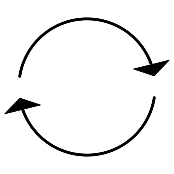 Kruhový Kruhový Prvek Šipkami Jako Recyklace Aktualizace Aktualizace Znovunačtení Ikony — Stockový vektor