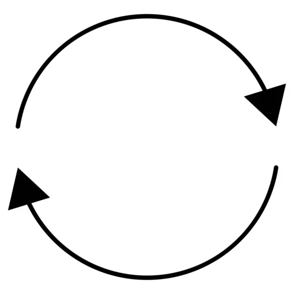 Cirkulære Cirkel Pil Element Som Genbrug Opdatere Opdatere Genindlæse Ikon – Stock-vektor