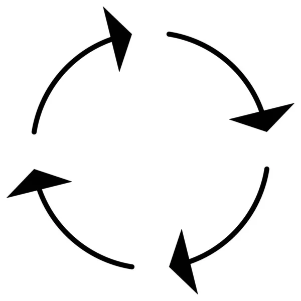 Cirkulär Cirkel Pil Element Som Återvinning Uppdatering Uppdatera Och Ladda — Stock vektor