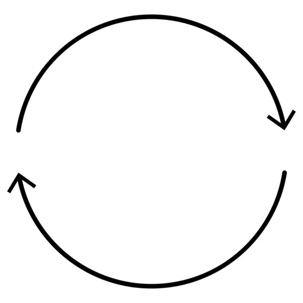 Circolare Cerchio Elemento Freccia Come Riciclaggio Aggiornare Aggiornare Ricaricare Icona — Vettoriale Stock