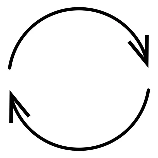 Circolare Cerchio Elemento Freccia Come Riciclaggio Aggiornare Aggiornare Ricaricare Icona — Vettoriale Stock