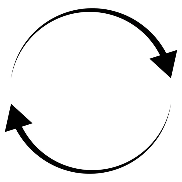 再ロードアイコン シンボルとしての円の矢印要素 — ストックベクタ