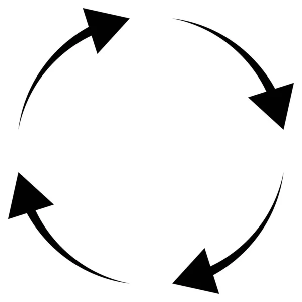 再ロードアイコン シンボルとしての円の矢印要素 — ストックベクタ