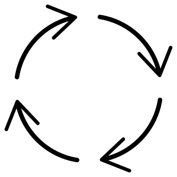 Okrągły Okrągły Element Strzałki Jako Recykling Aktualizacja Odświeżenie Przeładowanie Ikony — Wektor stockowy