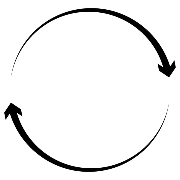 Циркуляр Элемент Стрелки Круга Переработка Обновление Обновление Перезагрузка Значок Символ — стоковый вектор