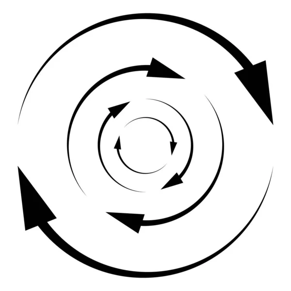 Kruhový Kruhový Prvek Šipkami Jako Recyklace Aktualizace Aktualizace Znovunačtení Ikony — Stockový vektor