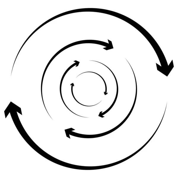 Okrągły Okrągły Element Strzałki Jako Recykling Aktualizacja Odświeżenie Przeładowanie Ikony — Wektor stockowy