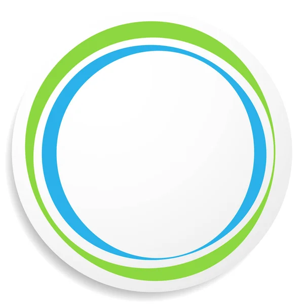 Círculo Crachá Circular Etiqueta Etiqueta Forma Botão Com Espaço Branco — Vetor de Stock