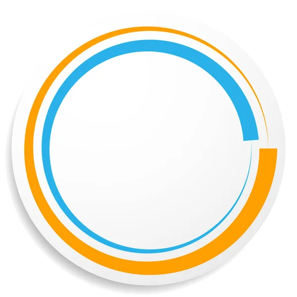 Kruhový Kruhový Odznak Štítek Štítek Tvar Knoflíku Prázdným Prázdným Prostorem — Stockový vektor