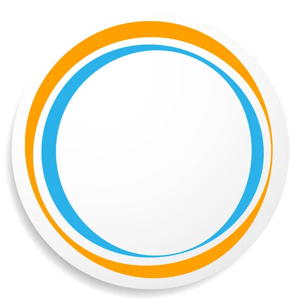 Kruhový Kruhový Odznak Štítek Štítek Tvar Knoflíku Prázdným Prázdným Prostorem — Stockový vektor