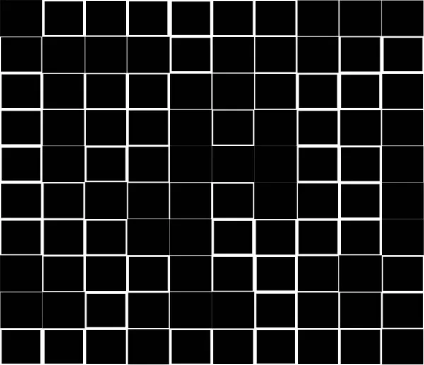 Zufällige Quadrate Rechtecke Schwarz Und Weiß Monochromer Geometrischer Hintergrund Patttern — Stockvektor