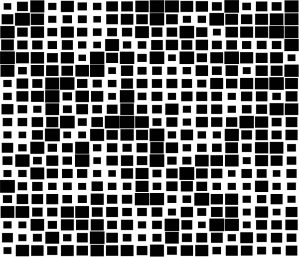 ランダムな正方形 長方形の黒と白 モノクロの幾何学的背景 パターンとテクスチャ — ストックベクタ