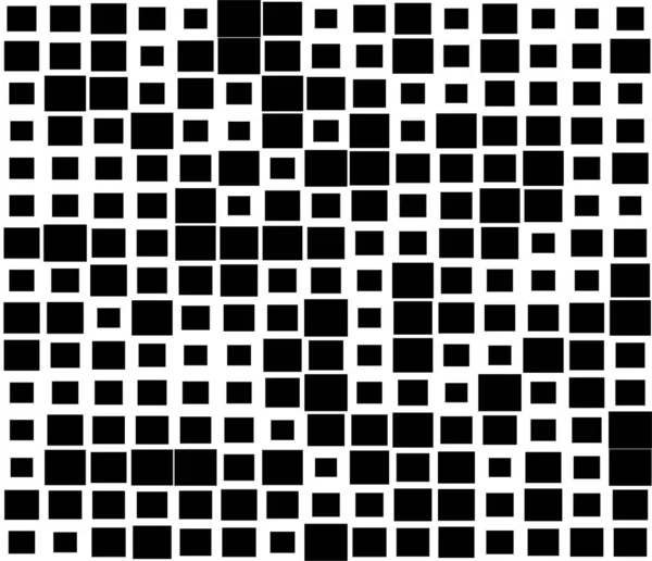 Slumpmässiga Kvadrater Rektanglar Svart Och Vitt Monokrom Geometrisk Bakgrund Matt — Stock vektor