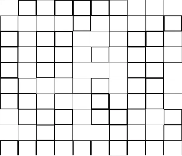 Zufällige Quadrate Rechtecke Schwarz Und Weiß Monochromer Geometrischer Hintergrund Patttern — Stockvektor