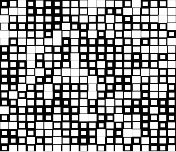 Náhodné Čtverce Obdélníky Černé Bílé Monochromatické Geometrické Pozadí Vzor Textura — Stockový vektor