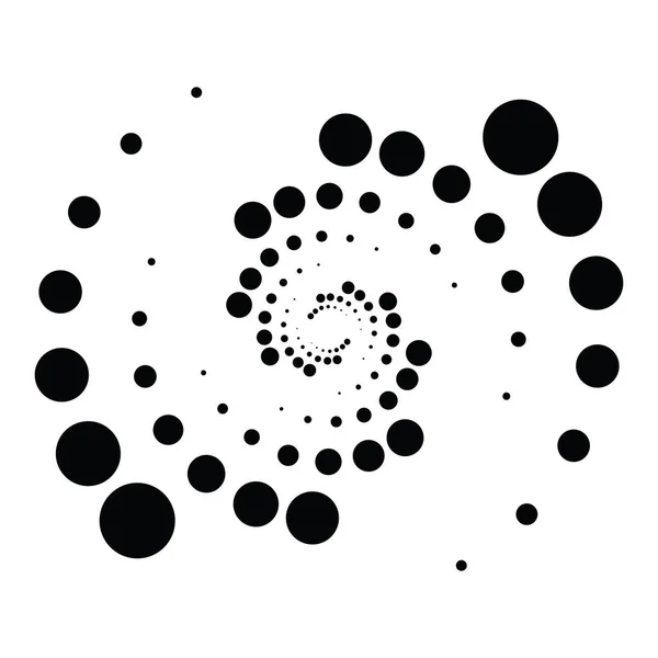 Плямистий Крапки Кола Концентричні Радіальна Іконка Спіральний Вихровий Вихровий Поворотний — стоковий вектор