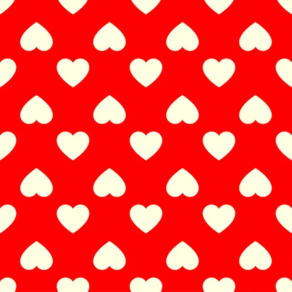 Seamless Pattern Hearts Valentine Day Background Vector Illustration — Stock Vector