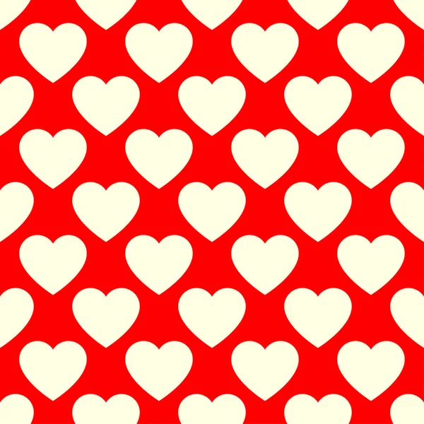 Seamless Pattern Hearts Valentine Day Background Vector Illustration — Stock Vector
