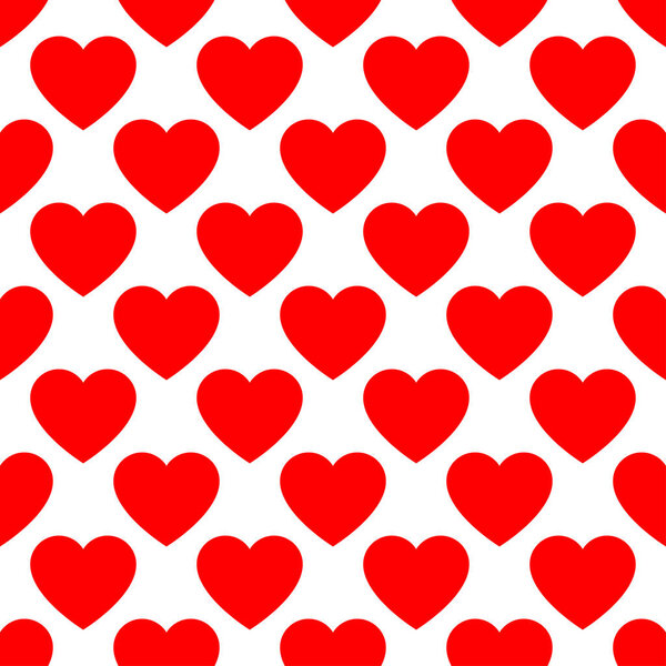 Seamless, repeatable heart shape, icon pattern, texture. Heart wrapper, wrapping paper background