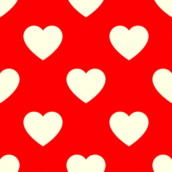 Nahtloses Muster Mit Herzen Hintergrund Zum Valentinstag Vektorillustration — Stockvektor