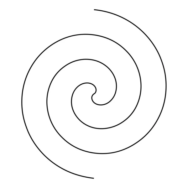 Spirally Shape Swirl Twirl Whirl Twirl Vector Design Element Billowy — Stock Vector