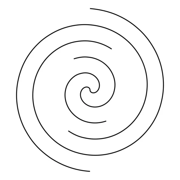 Spirally Shape Swirl Twirl Whirl Twirl Vector Design Element Billowy — Stock Vector