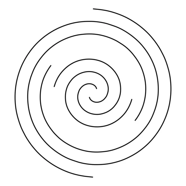 Spirally Shape Swirl Twirl Whirl Twirl Vector Design Element Billowy — Stock Vector