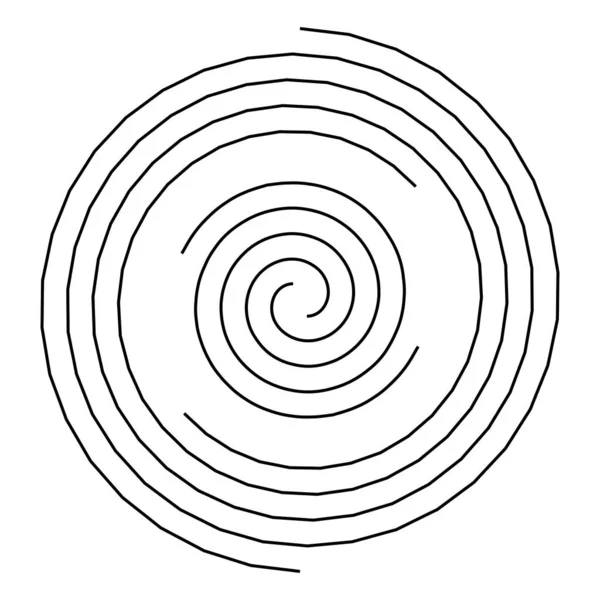 Forma Espiral Rode Gire Gire Gire Elemento Design Vetor Linhas — Vetor de Stock