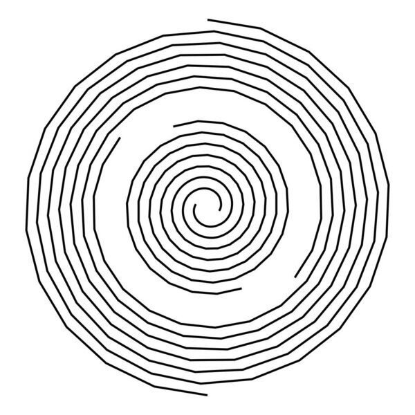 Spirally shape. Swirl, twirl, whirl and twirl vector design element. Billowy, curved lines