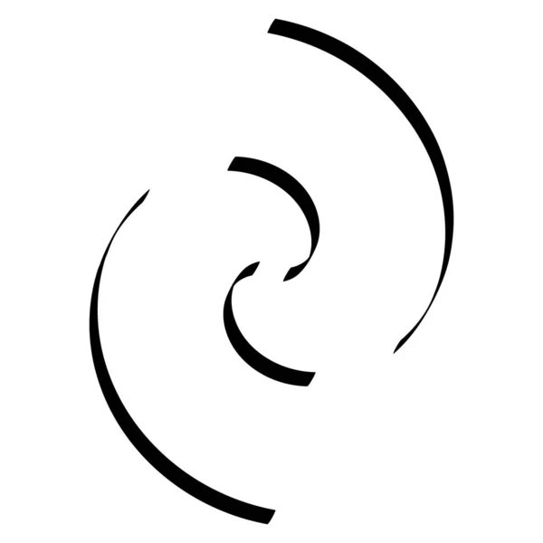 精神的な形だ 渦のベクトル設計要素 曲線の太さ — ストックベクタ