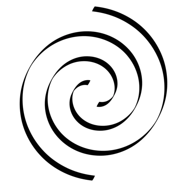 Spirally Shape Swirl Twirl Whirl Twirl Vector Design Element Billowy — Stock Vector