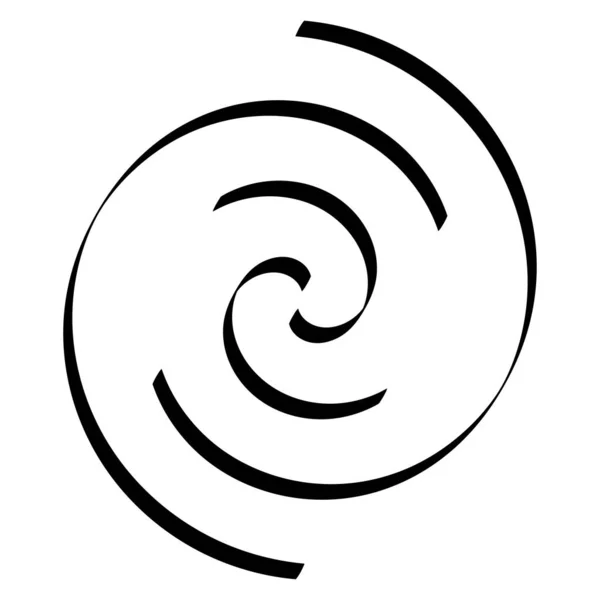 Spirally Shape Swirl Twirl Whirl Twirl Vector Design Element Billowy — Stock Vector