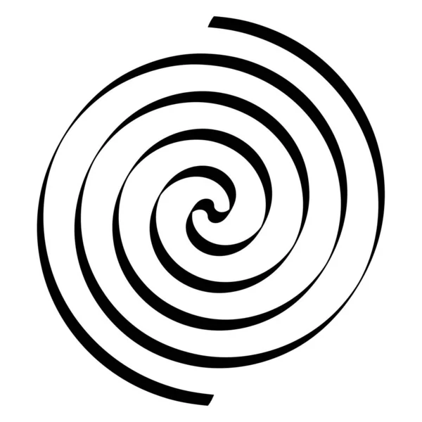 Spiralförmig Wirbel Wirbel Wirbel Und Wirbel Vektor Design Element Schwammige — Stockvektor