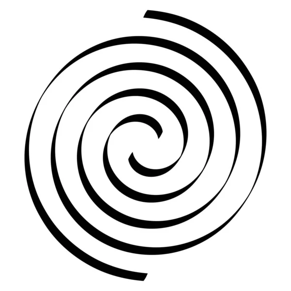 螺旋形 涡旋和涡旋矢量设计元件 柔韧弯曲的线条 — 图库矢量图片