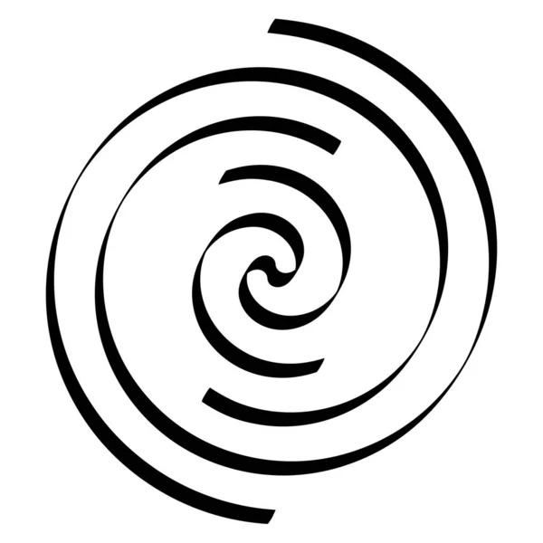 螺旋形 涡旋和涡旋矢量设计元件 柔韧弯曲的线条 — 图库矢量图片