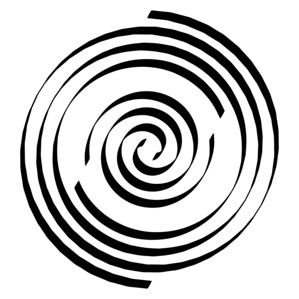 Spiralförmig Wirbel Wirbel Wirbel Und Wirbel Vektor Design Element Schwammige — Stockvektor