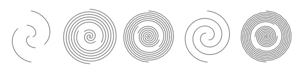 精神的な形だ 渦のベクトル設計要素 屈曲した線だ ストック ベクトル イラスト クリップ アート グラフィック — ストックベクタ