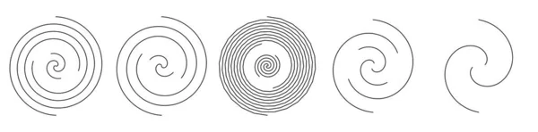 Spiralförmig Wirbel Wirbel Wirbel Und Wirbel Vektor Design Element Schwammige — Stockvektor