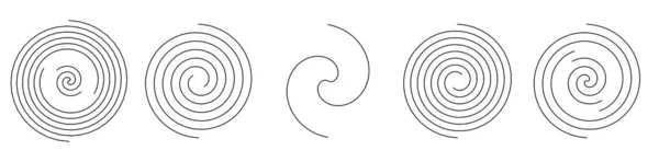 Forma Espiral Remolino Giro Giro Giro Elemento Diseño Vectores Líneas — Vector de stock