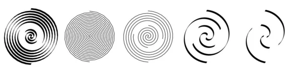 Spiralförmig Wirbel Wirbel Wirbel Und Wirbel Vektor Design Element Schwammige — Stockvektor