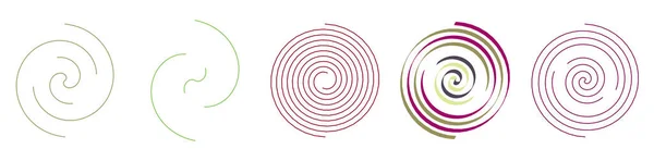 Forma Espiral Remolino Giro Giro Giro Elemento Diseño Vectores Líneas — Vector de stock